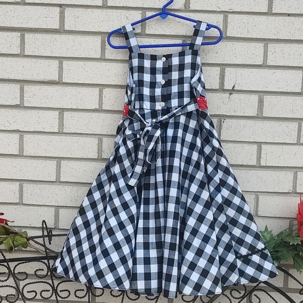 🍉 Dress with Red Polka Dot Belt - Picture 8 of 10
